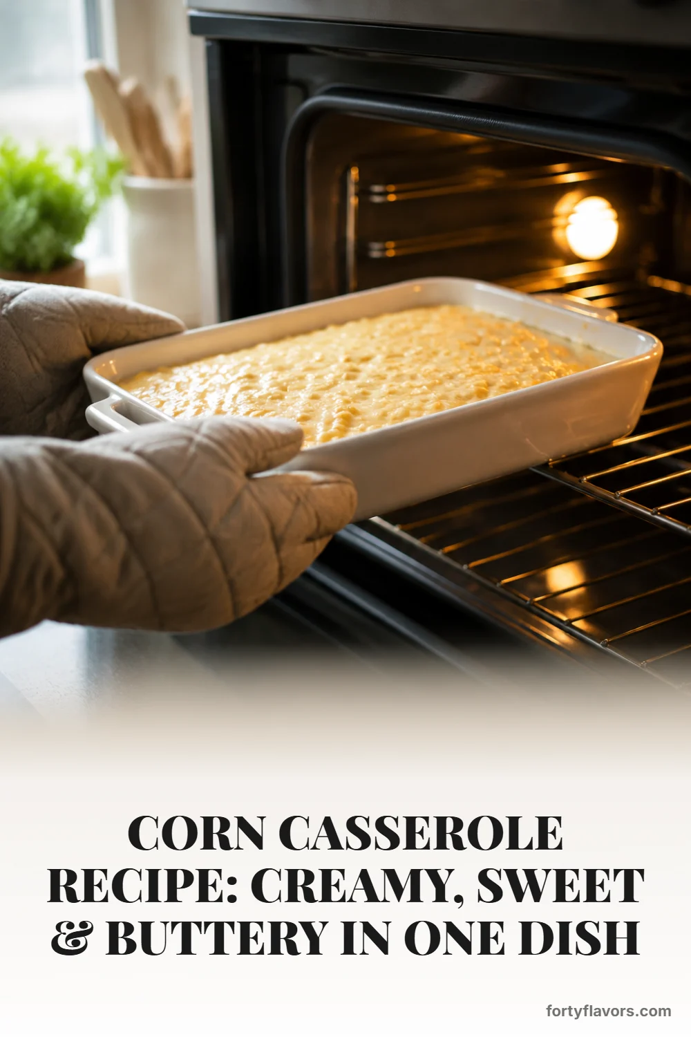 Corn Casserole Recipe: Creamy, Sweet & Buttery in One Dish – Pinterest pin 5
