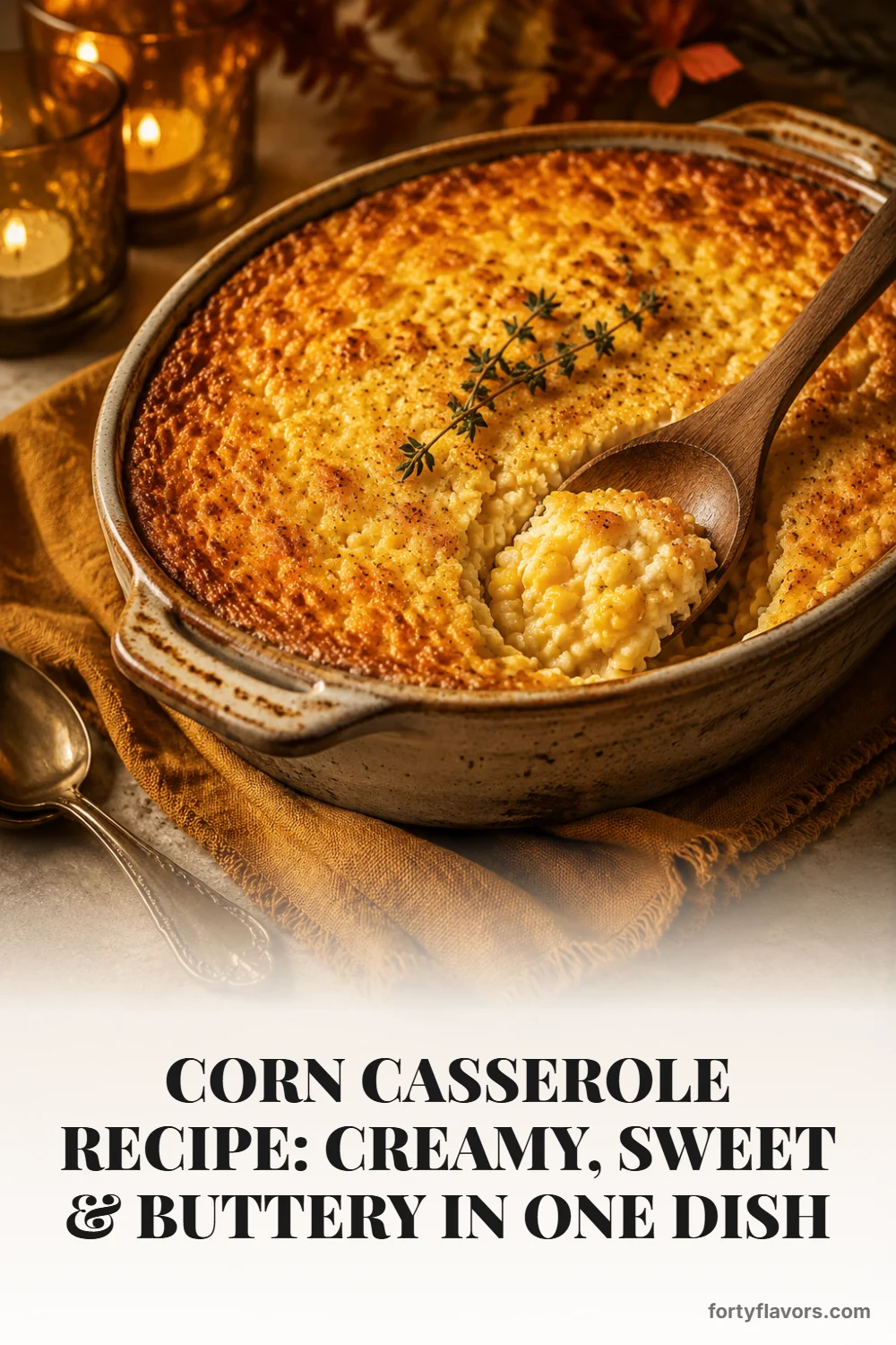 Corn Casserole Recipe: Creamy, Sweet & Buttery in One Dish – Pinterest pin 6