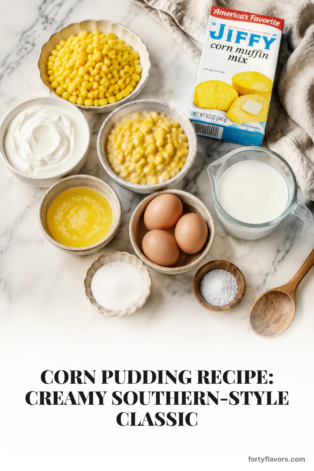 Corn Pudding Recipe: Creamy Southern-Style Classic – Pinterest pin 2