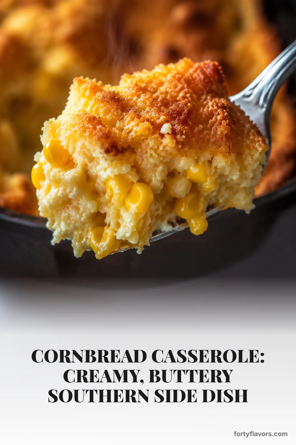 Cornbread Casserole: Creamy, Buttery Southern Side Dish – Pinterest pin 7