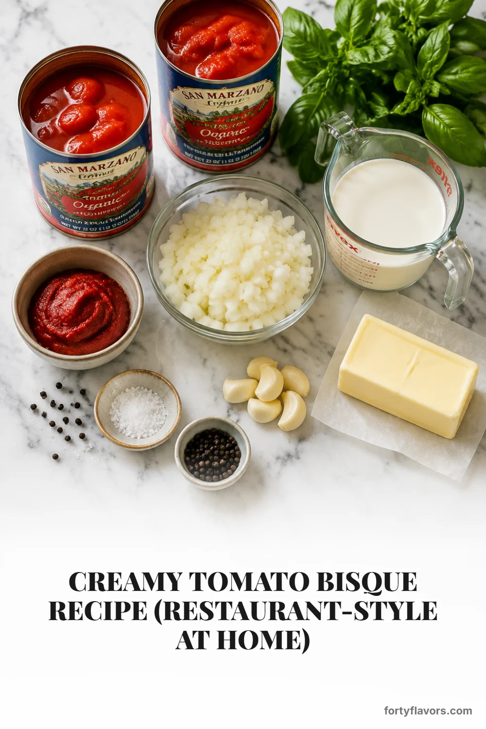 Creamy Tomato Bisque Recipe (Restaurant-Style at Home) – Pinterest pin 2