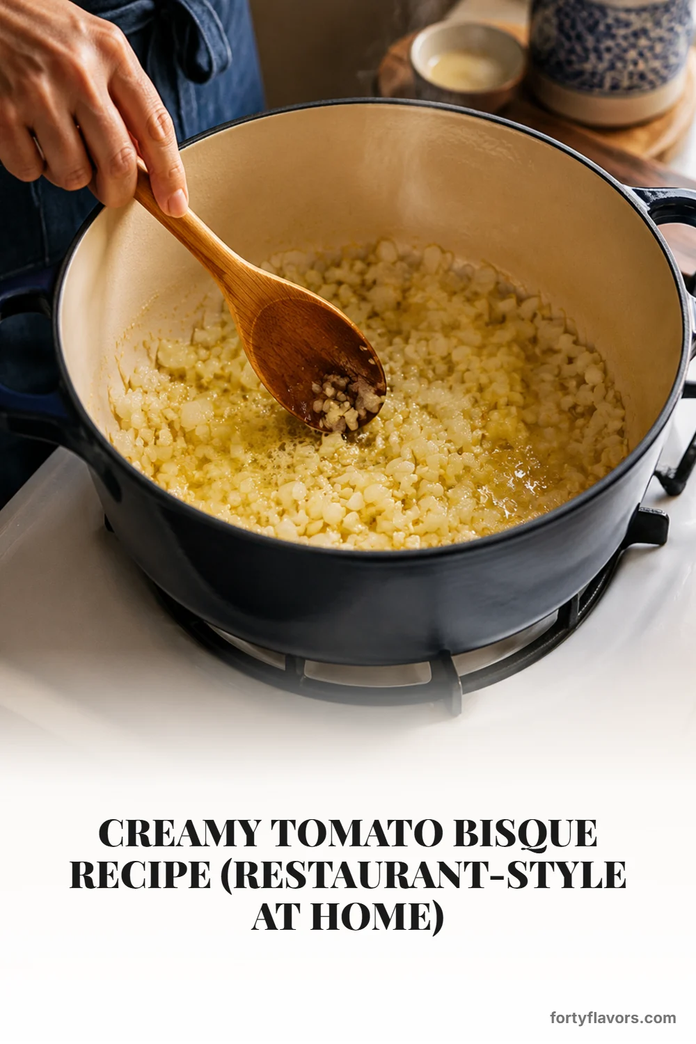 Creamy Tomato Bisque Recipe (Restaurant-Style at Home) – Pinterest pin 3