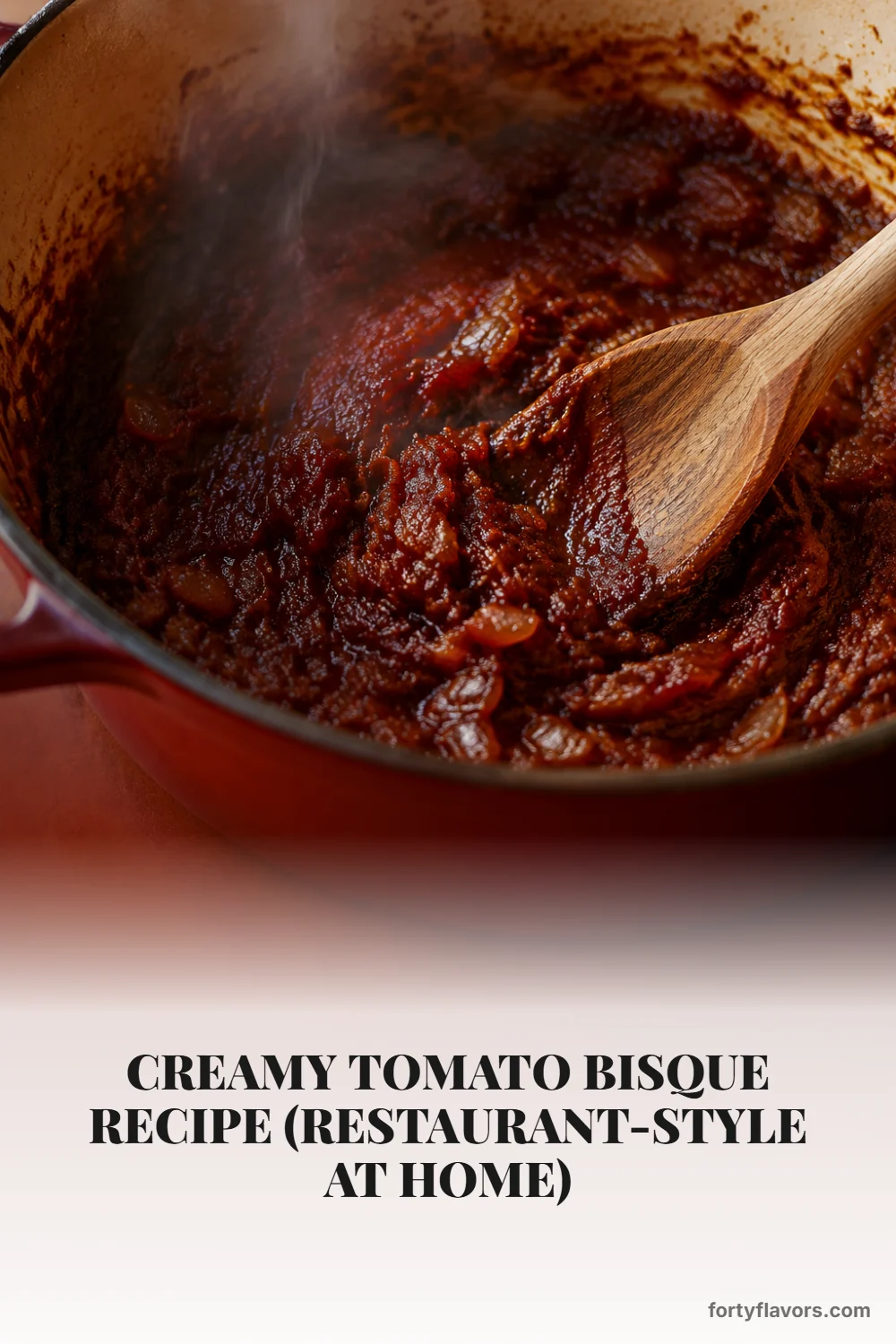 Creamy Tomato Bisque Recipe (Restaurant-Style at Home) – Pinterest pin 4