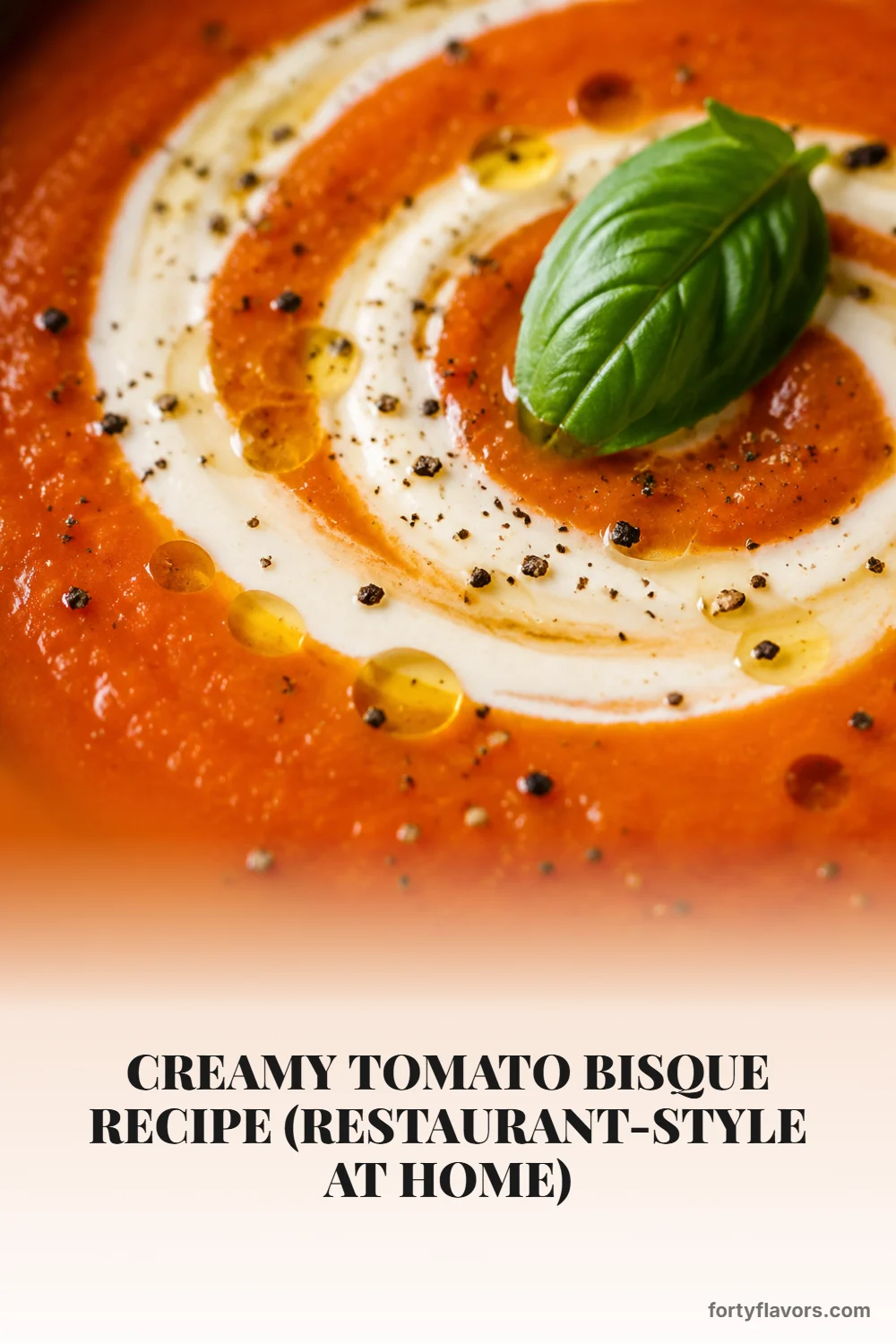 Creamy Tomato Bisque Recipe (Restaurant-Style at Home) – Pinterest pin 8