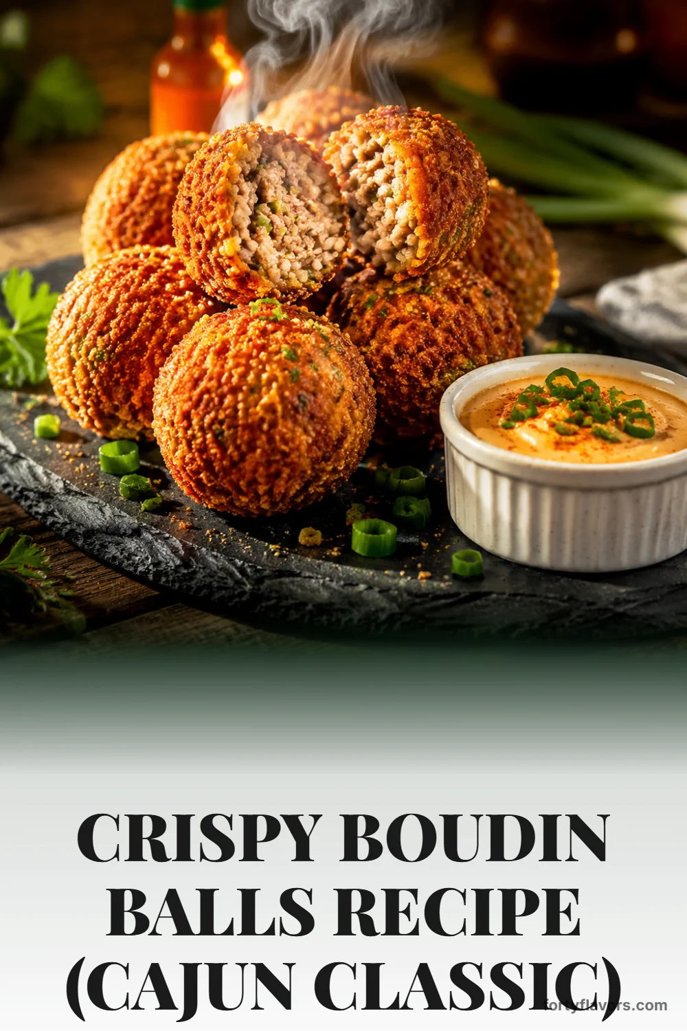 Crispy Boudin Balls Recipe (Cajun Classic) – Pinterest pin 1