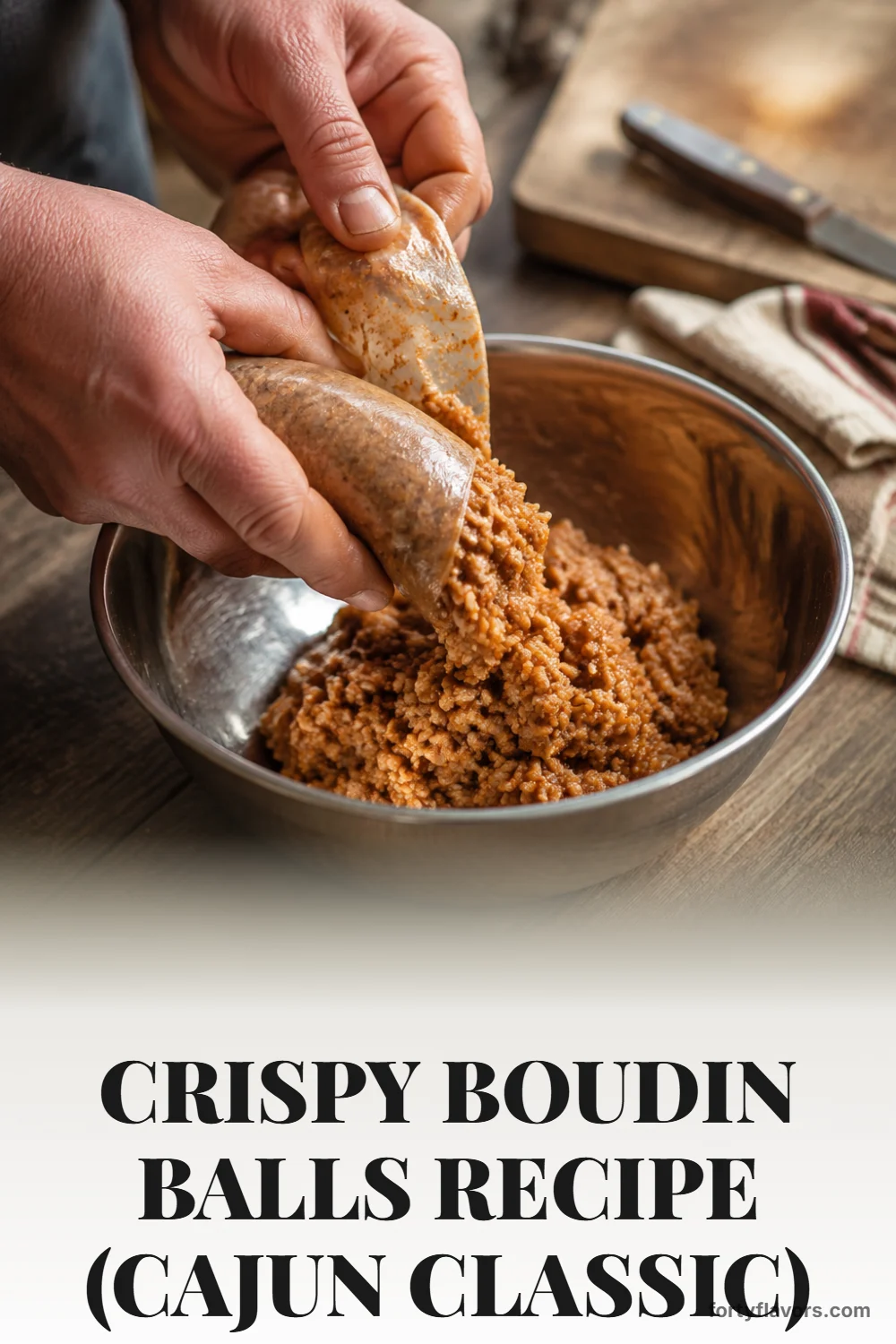 Crispy Boudin Balls Recipe (Cajun Classic) – Pinterest pin 3