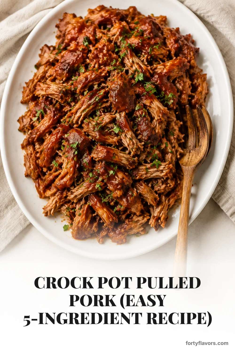 Crock Pot Pulled Pork (Easy 5-Ingredient Recipe) – Pinterest pin 6