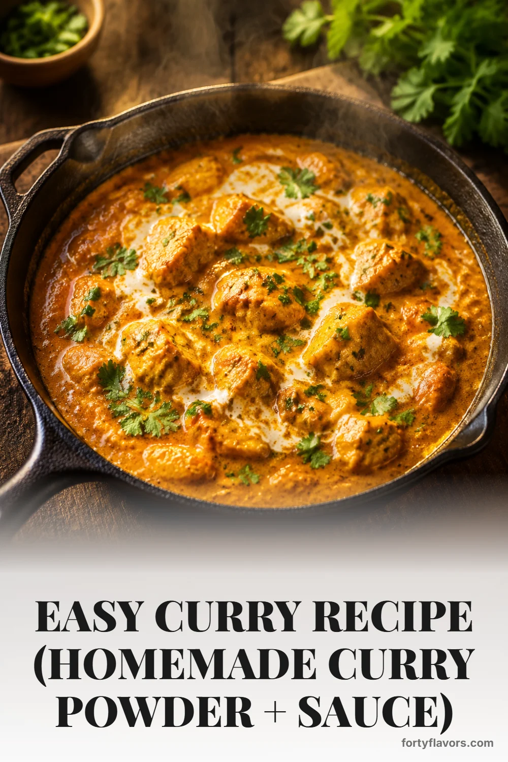 Easy Curry Recipe (Homemade Curry Powder + Sauce) – Pinterest pin 1