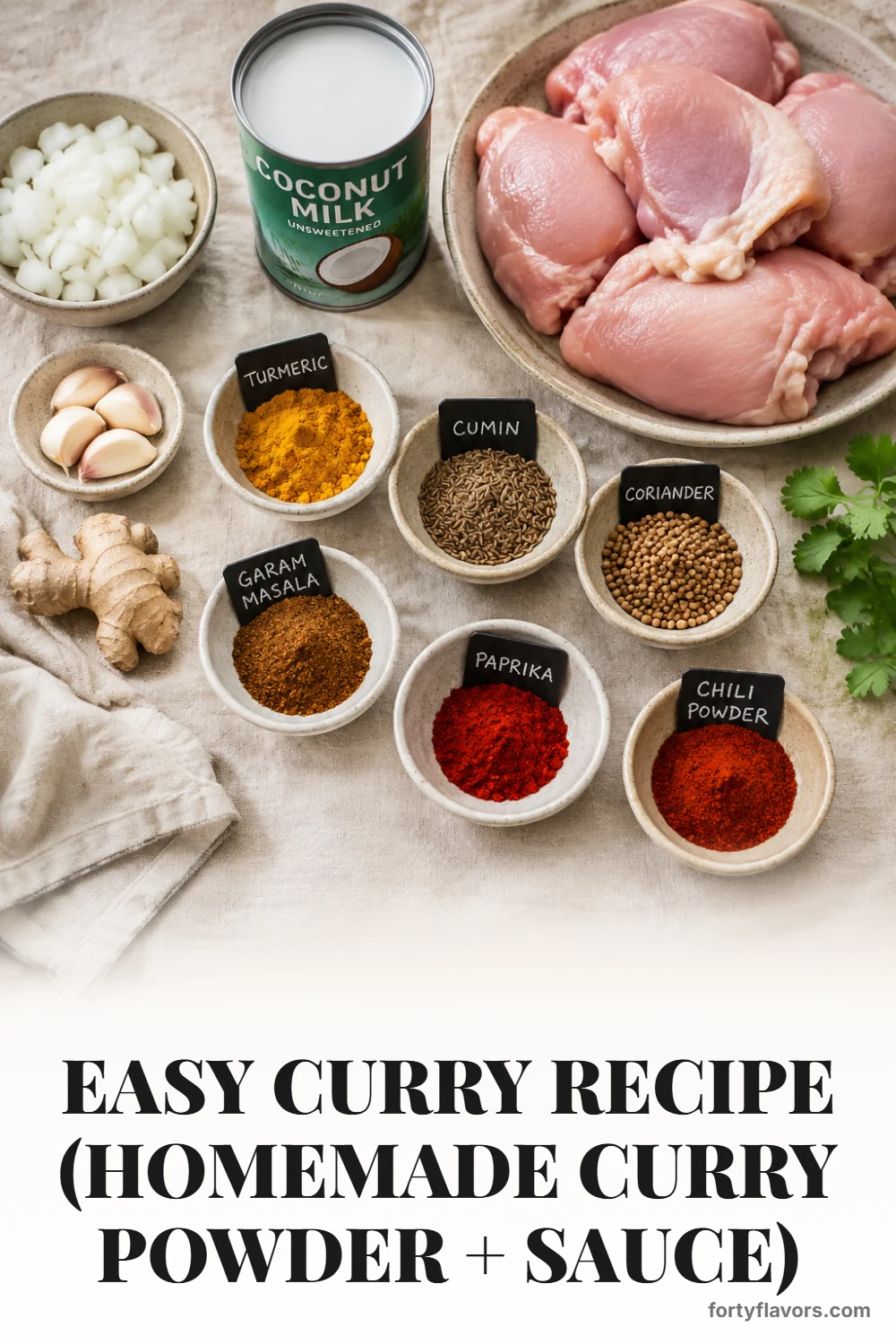 Easy Curry Recipe (Homemade Curry Powder + Sauce) – Pinterest pin 2