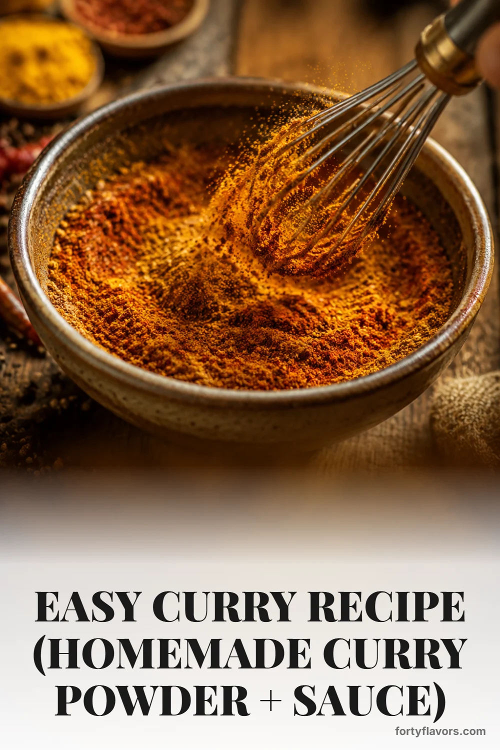 Easy Curry Recipe (Homemade Curry Powder + Sauce) – Pinterest pin 3