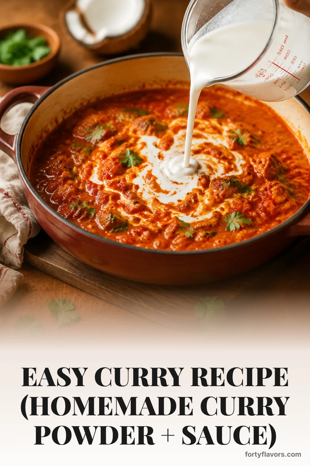 Easy Curry Recipe (Homemade Curry Powder + Sauce) – Pinterest pin 5