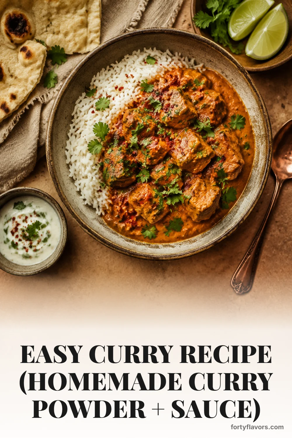 Easy Curry Recipe (Homemade Curry Powder + Sauce) – Pinterest pin 6