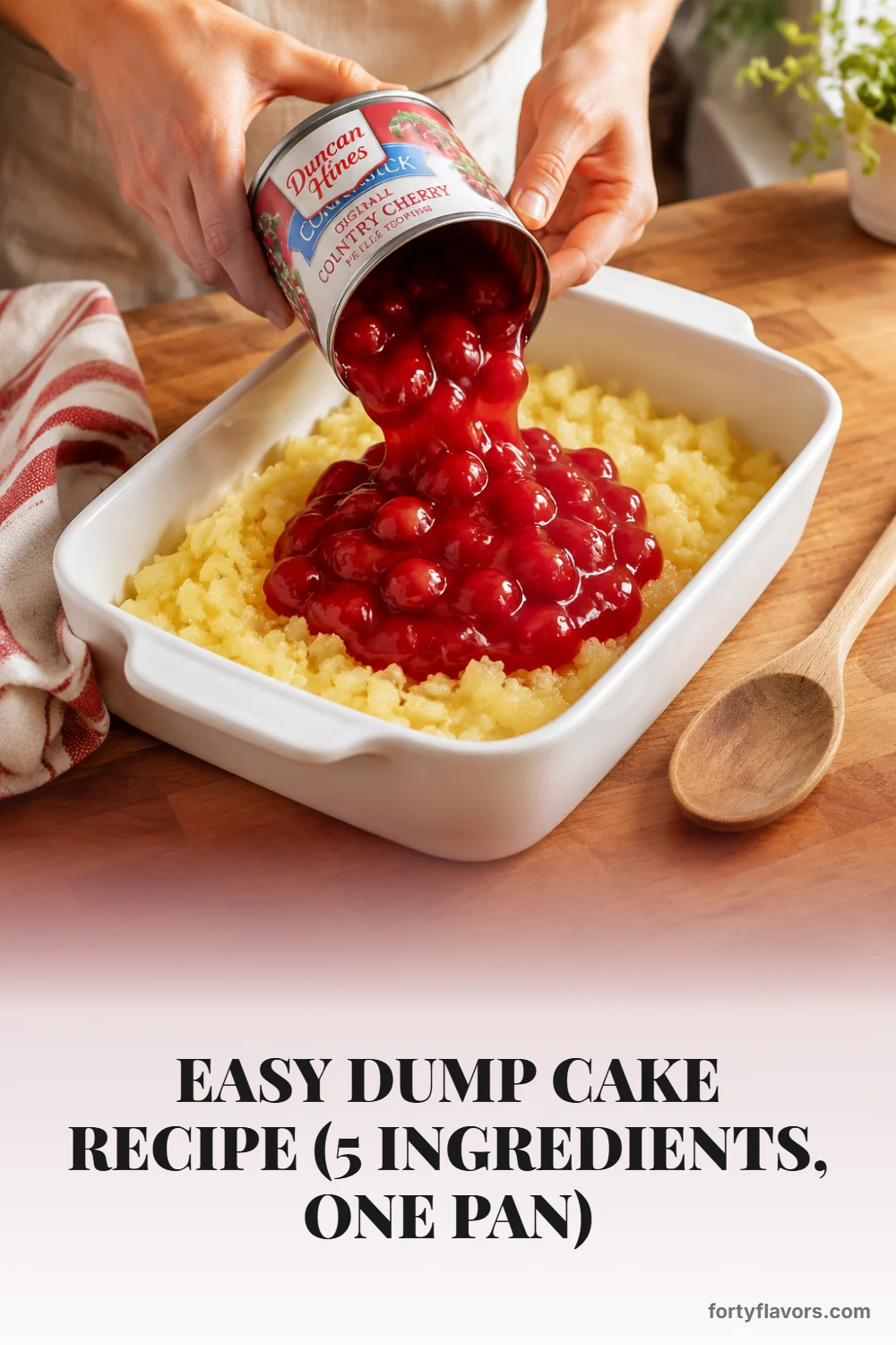 Easy Dump Cake Recipe (5 Ingredients, One Pan) – Pinterest pin 3