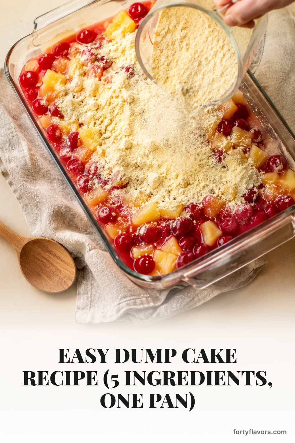 Easy Dump Cake Recipe (5 Ingredients, One Pan) – Pinterest pin 4