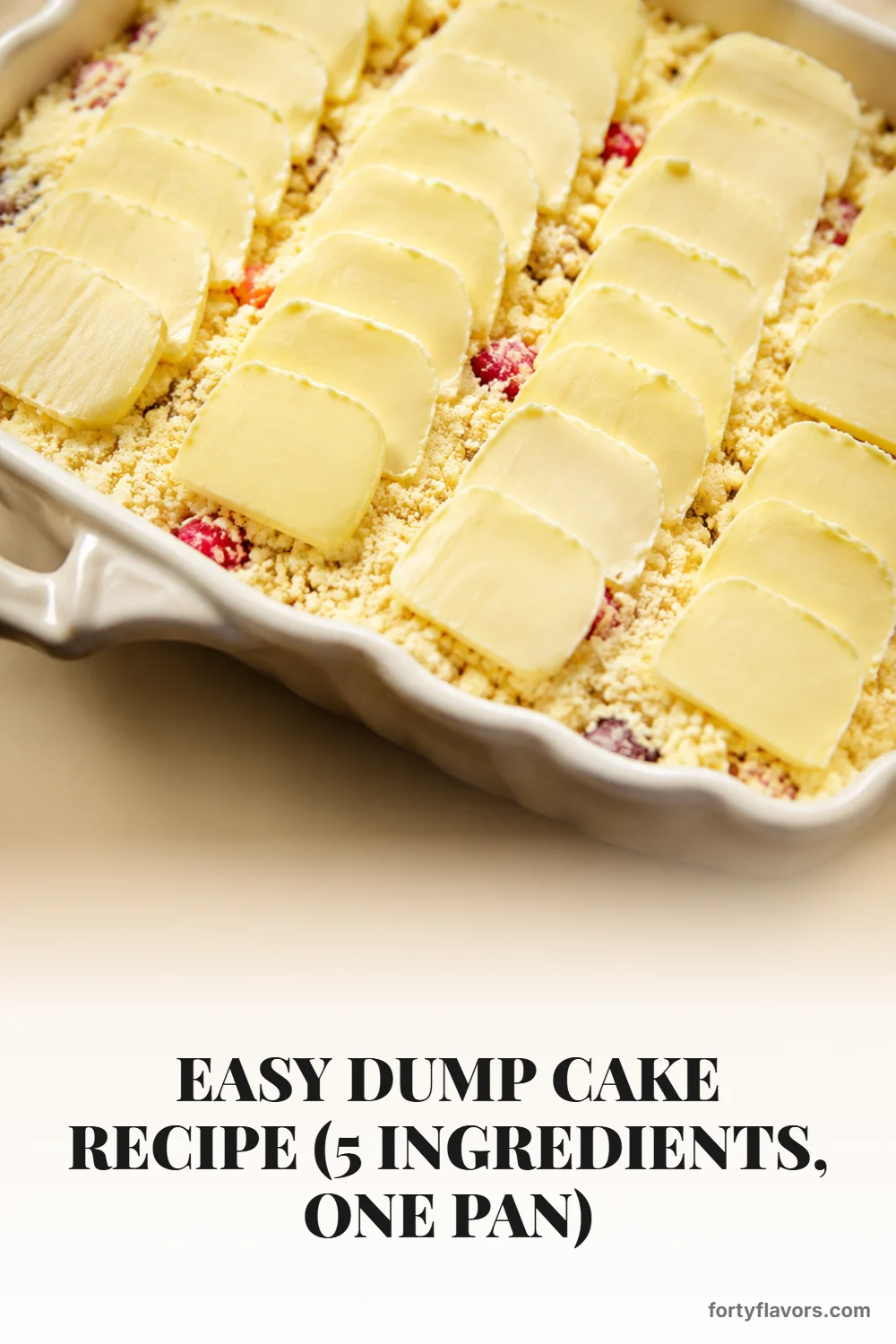 Easy Dump Cake Recipe (5 Ingredients, One Pan) – Pinterest pin 5