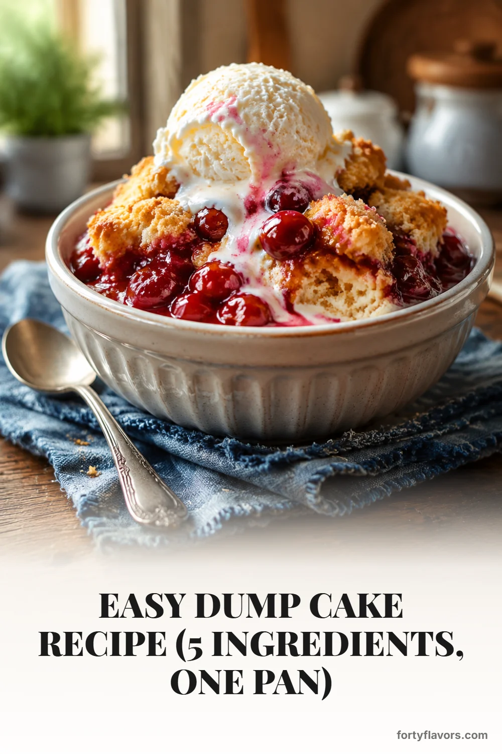 Easy Dump Cake Recipe (5 Ingredients, One Pan) – Pinterest pin 7