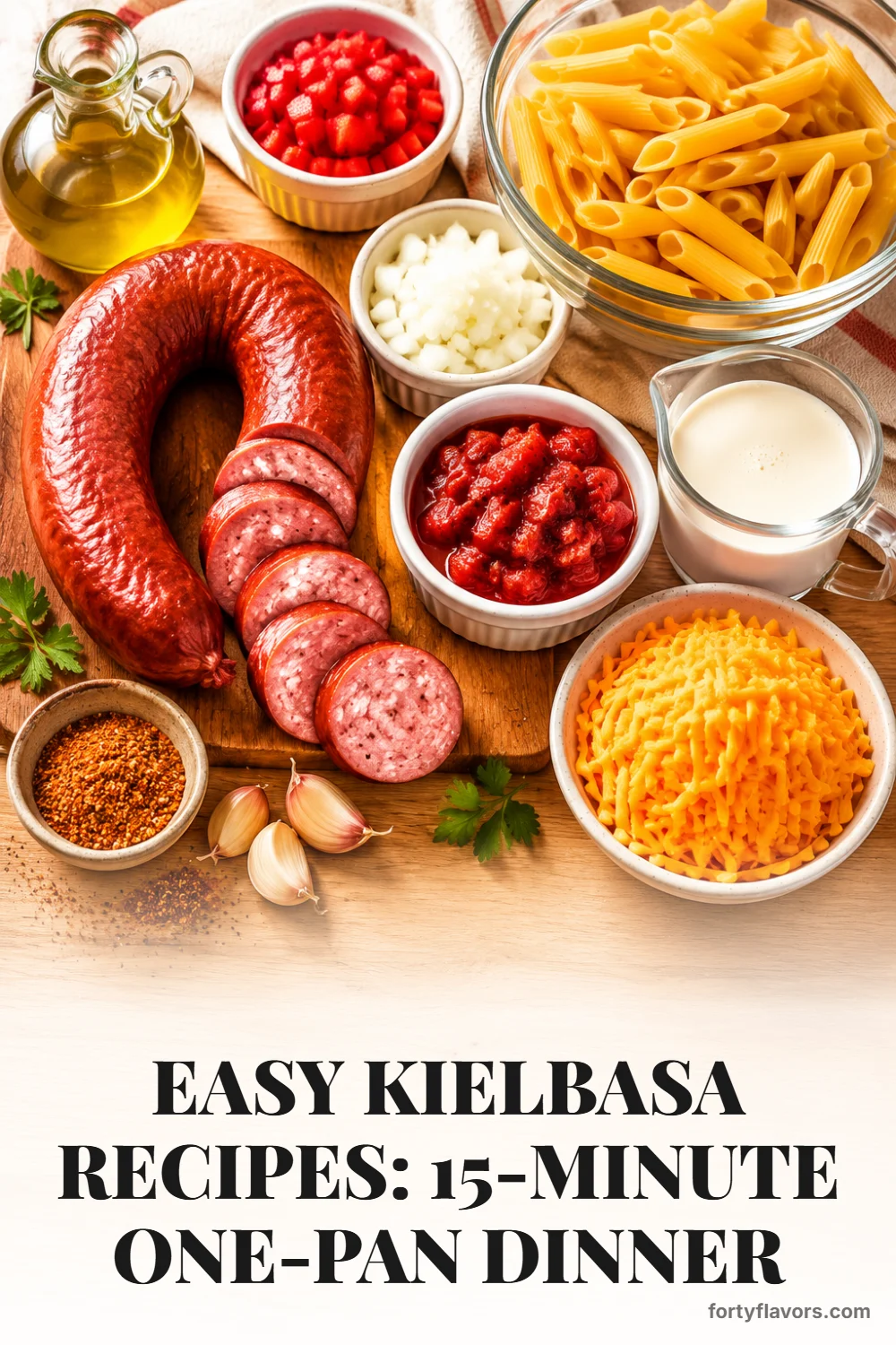 Easy Kielbasa Recipes: 15-Minute One-Pan Dinner – Pinterest pin 2