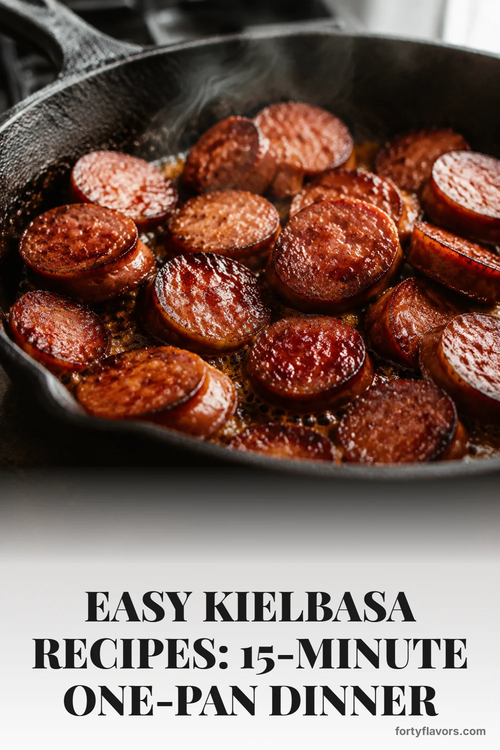 Easy Kielbasa Recipes: 15-Minute One-Pan Dinner – Pinterest pin 4