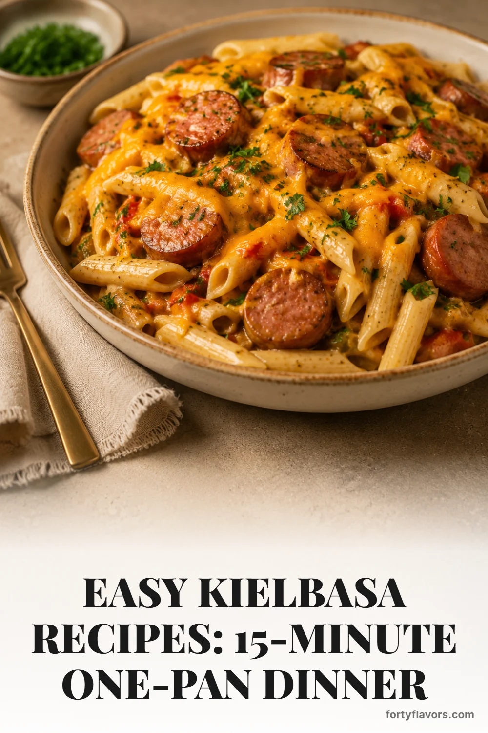Easy Kielbasa Recipes: 15-Minute One-Pan Dinner – Pinterest pin 6
