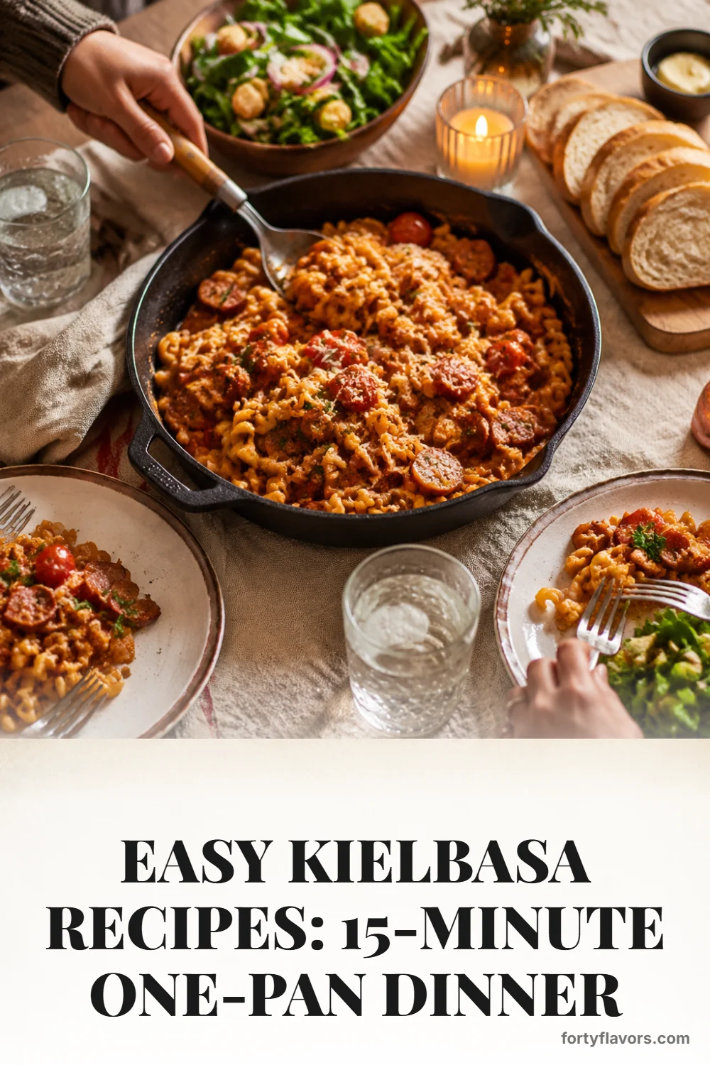Easy Kielbasa Recipes: 15-Minute One-Pan Dinner – Pinterest pin 8
