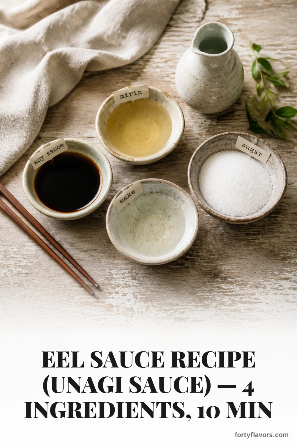 Eel Sauce Recipe (Unagi Sauce) — 4 Ingredients, 10 Min – Pinterest pin 2
