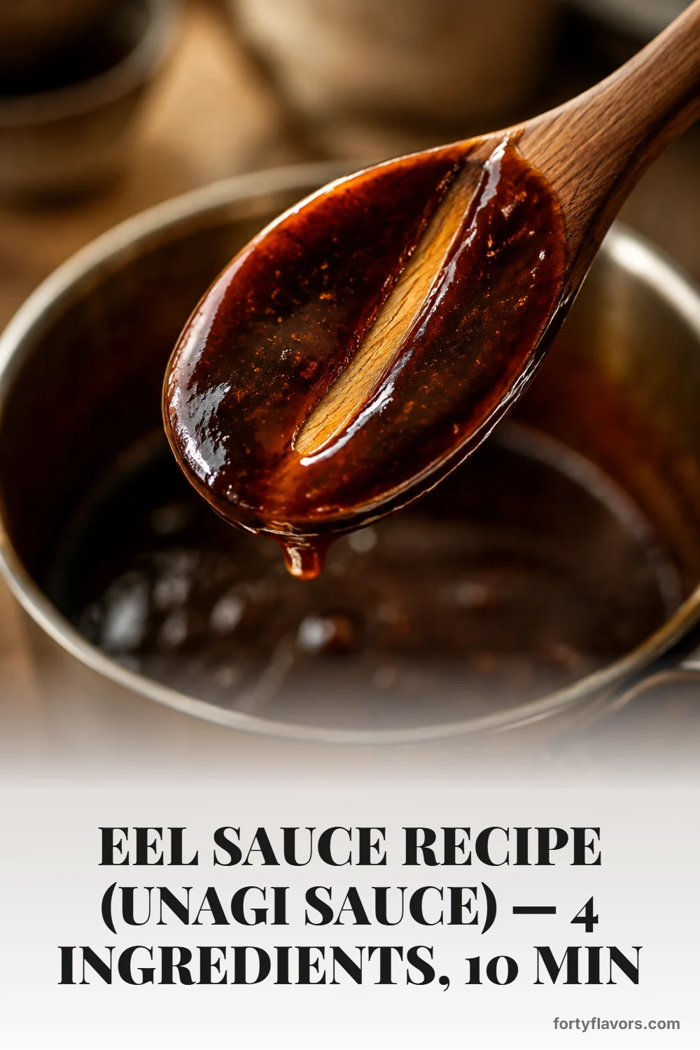 Eel Sauce Recipe (Unagi Sauce) — 4 Ingredients, 10 Min – Pinterest pin 5