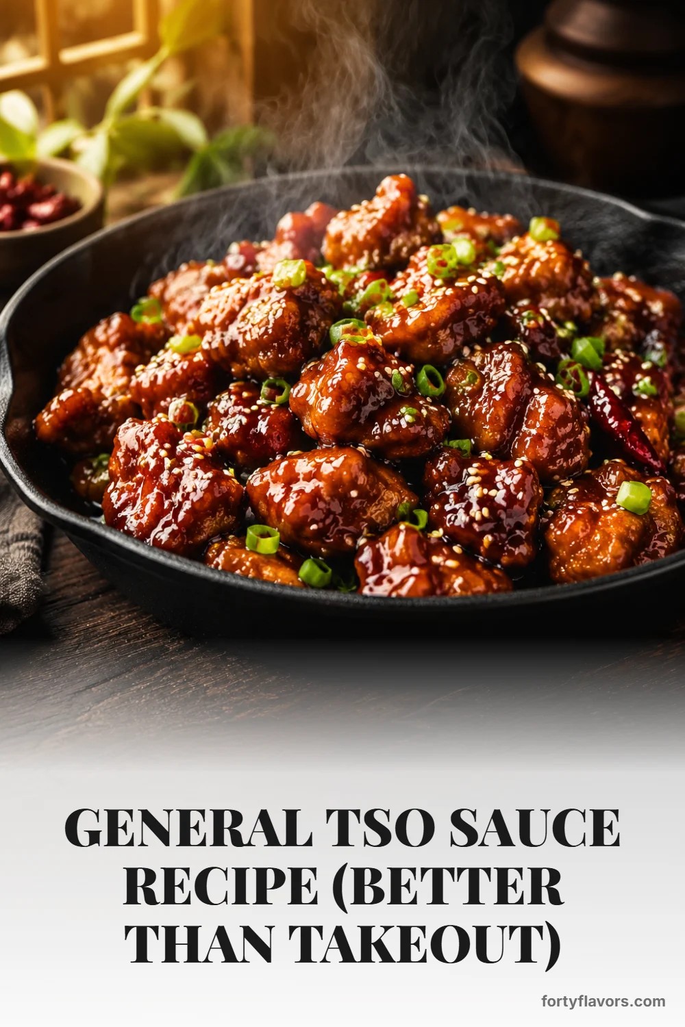 General Tso-Style Sauce with Slurry and Heat Controls – Pinterest pin 1