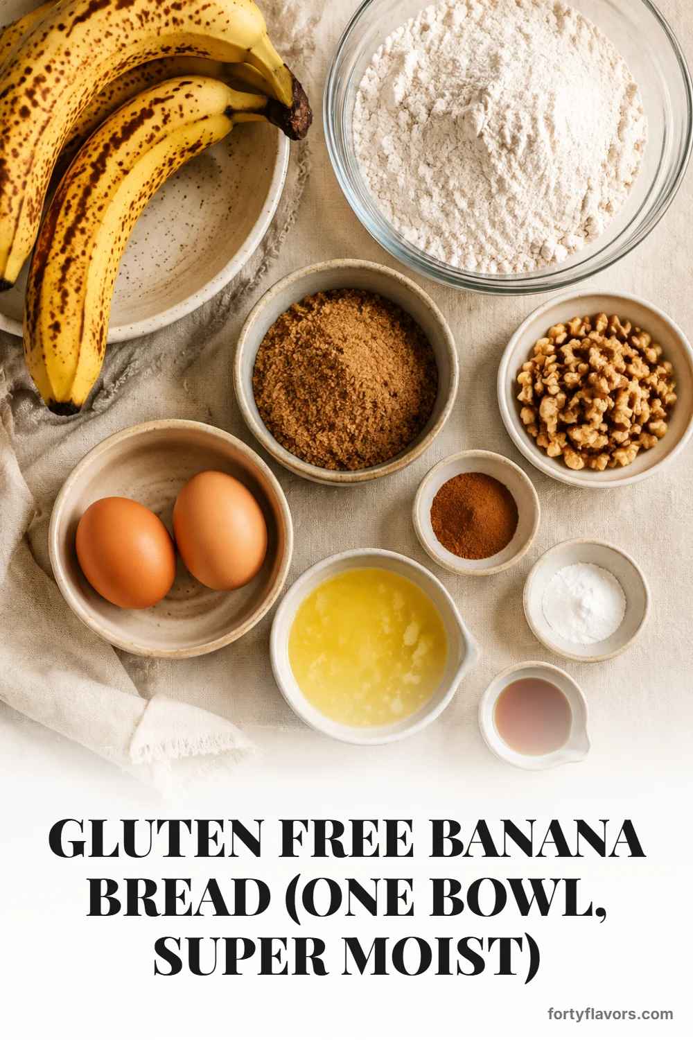 Gluten Free Banana Bread (One Bowl, Super Moist) – Pinterest pin 2