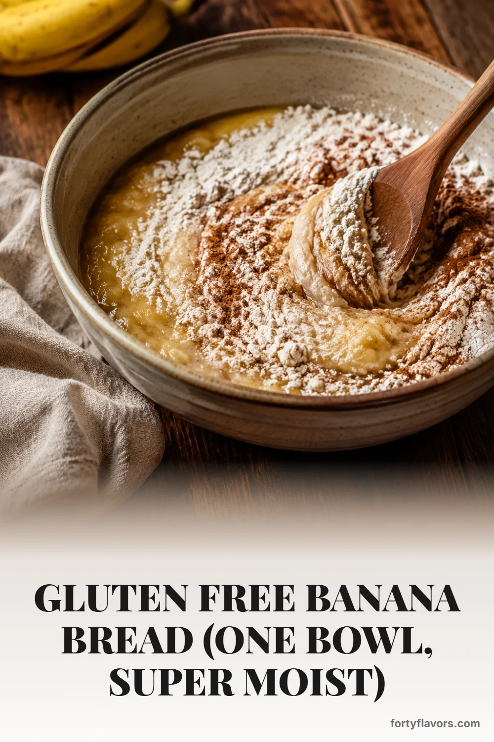 Gluten Free Banana Bread (One Bowl, Super Moist) – Pinterest pin 4