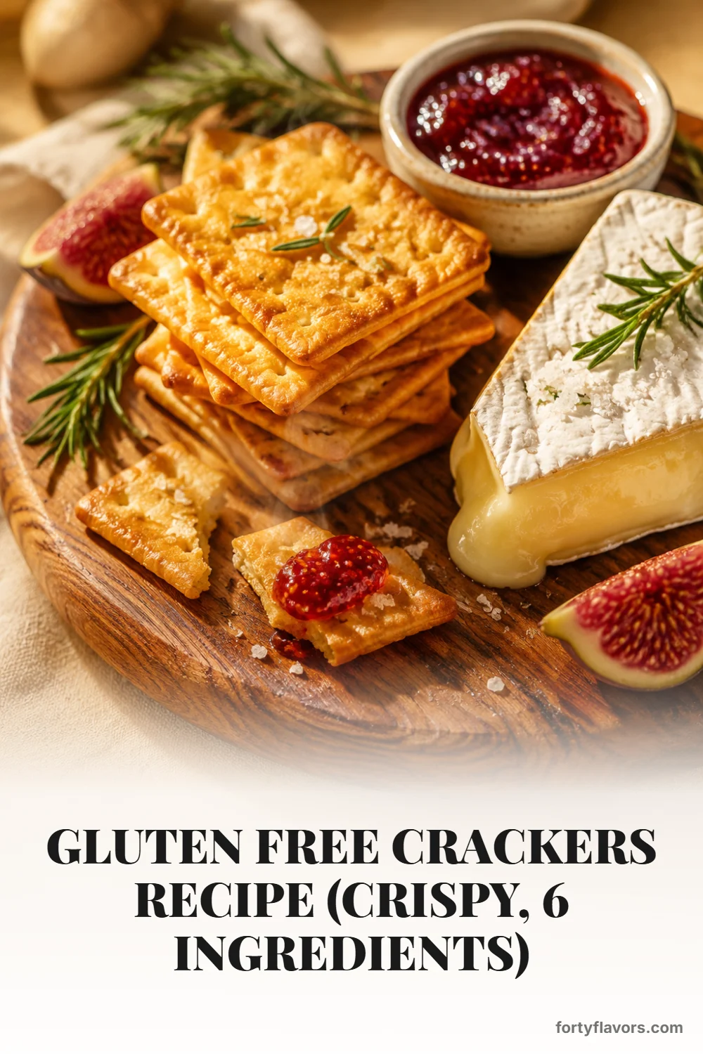 Gluten Free Crackers Recipe (Crispy, 6 Ingredients) – Pinterest pin 1