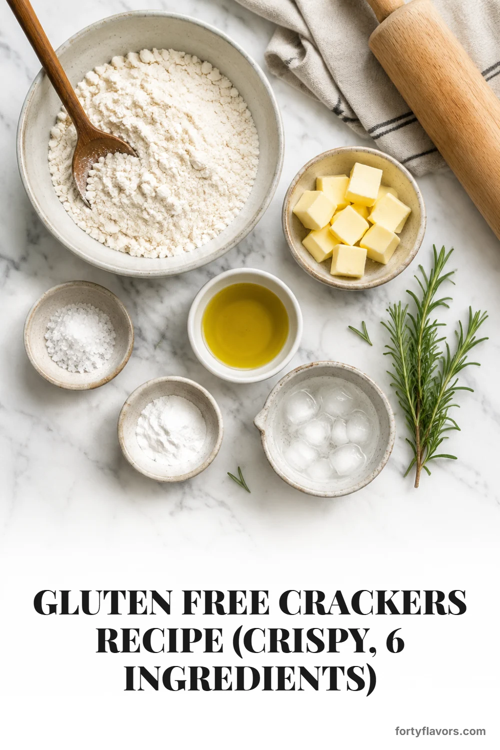 Gluten Free Crackers Recipe (Crispy, 6 Ingredients) – Pinterest pin 2