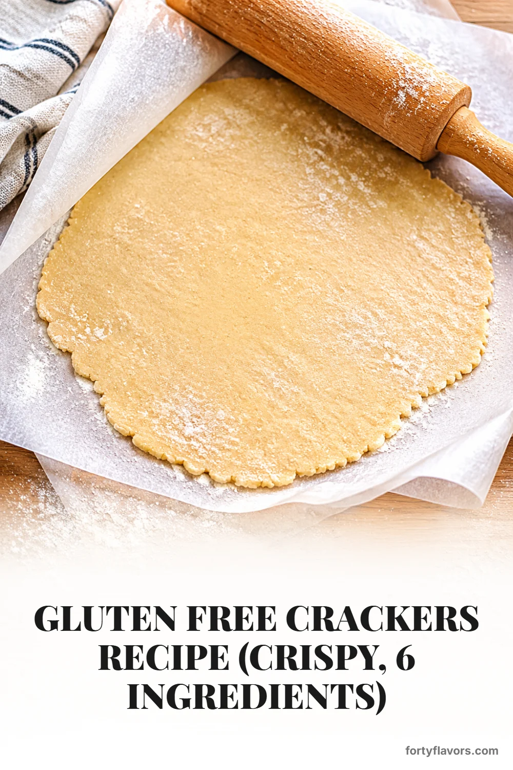 Gluten Free Crackers Recipe (Crispy, 6 Ingredients) – Pinterest pin 4