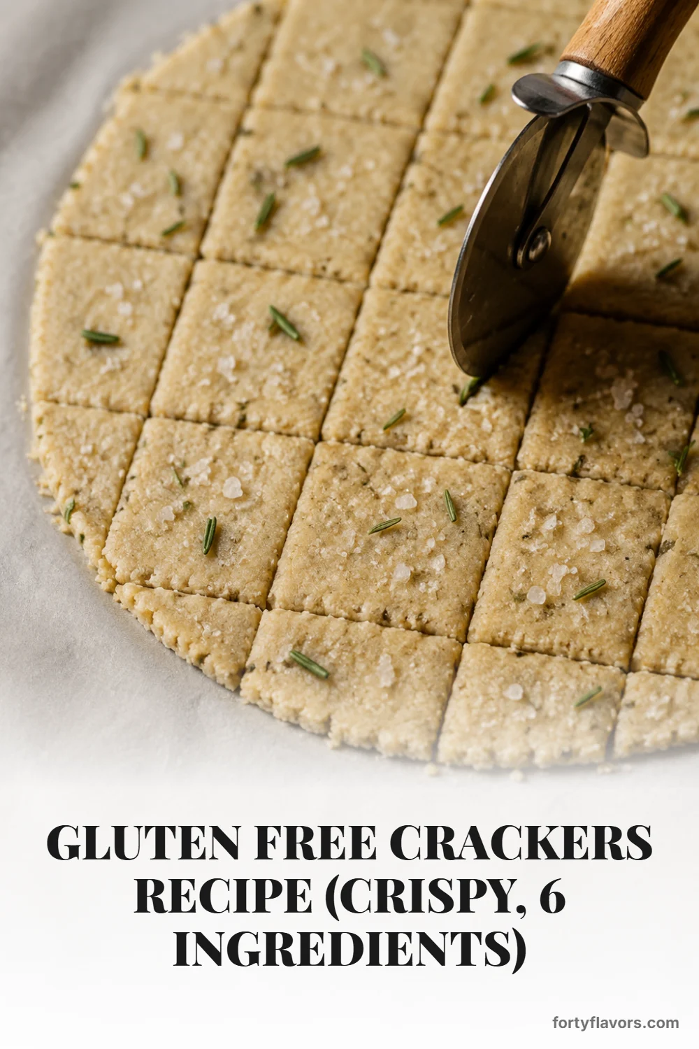 Gluten Free Crackers Recipe (Crispy, 6 Ingredients) – Pinterest pin 5