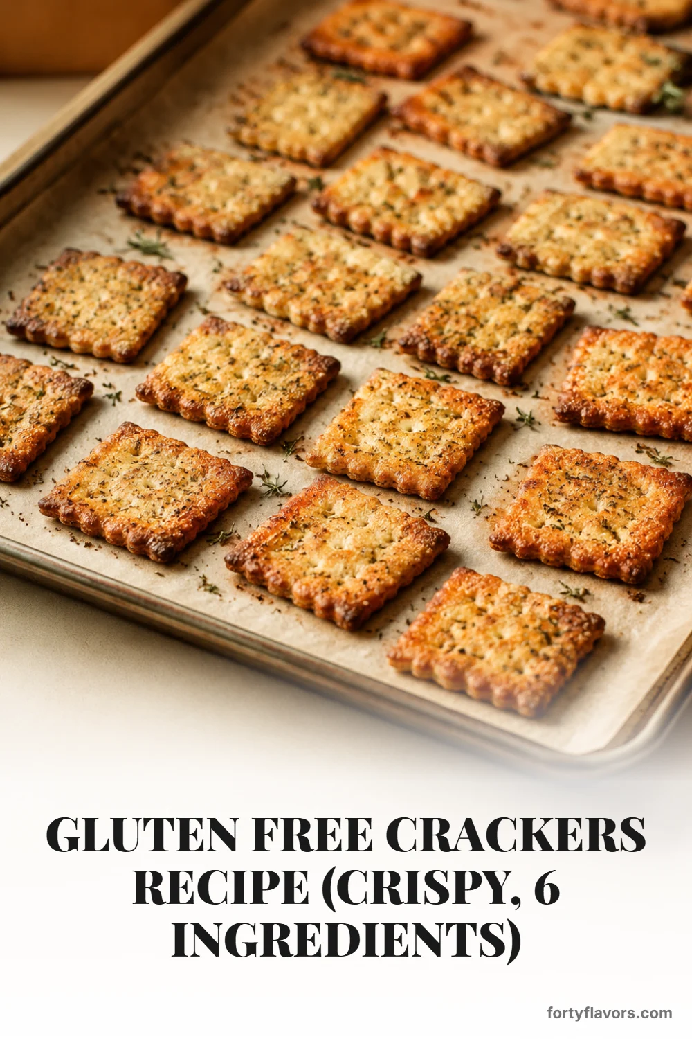 Gluten Free Crackers Recipe (Crispy, 6 Ingredients) – Pinterest pin 6