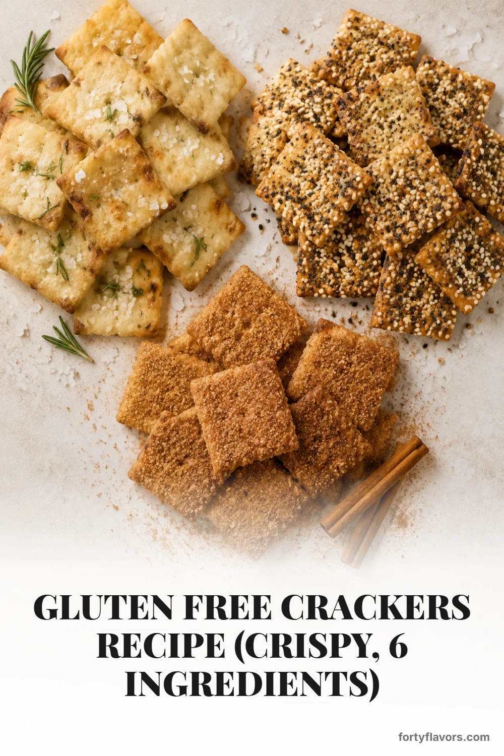 Gluten Free Crackers Recipe (Crispy, 6 Ingredients) – Pinterest pin 8
