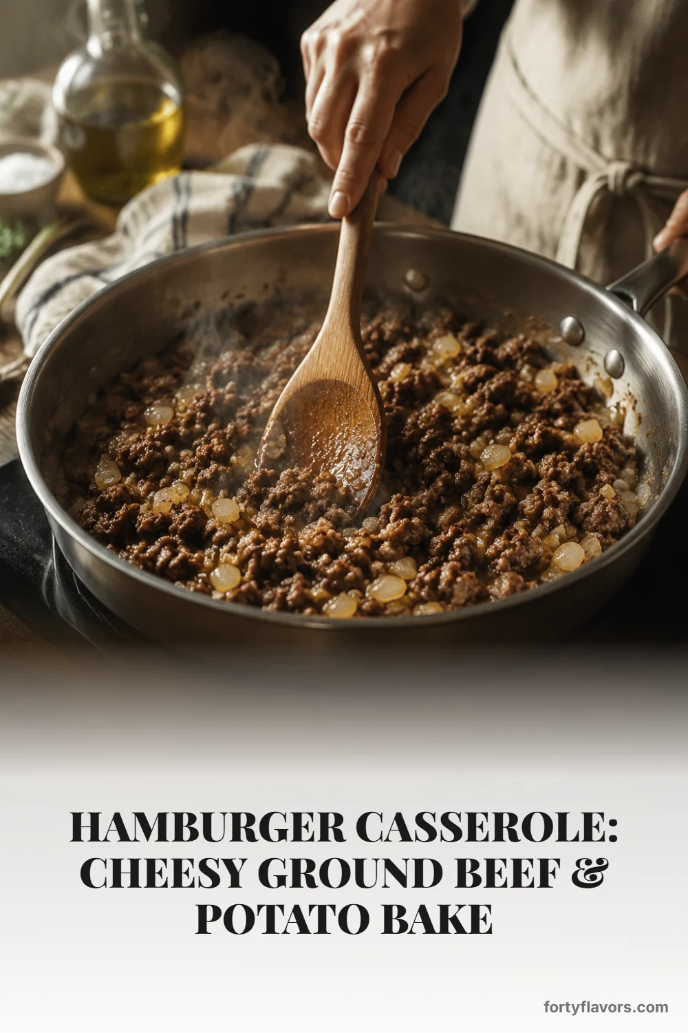 Hamburger Casserole: Cheesy Ground Beef & Potato Bake – Pinterest pin 3
