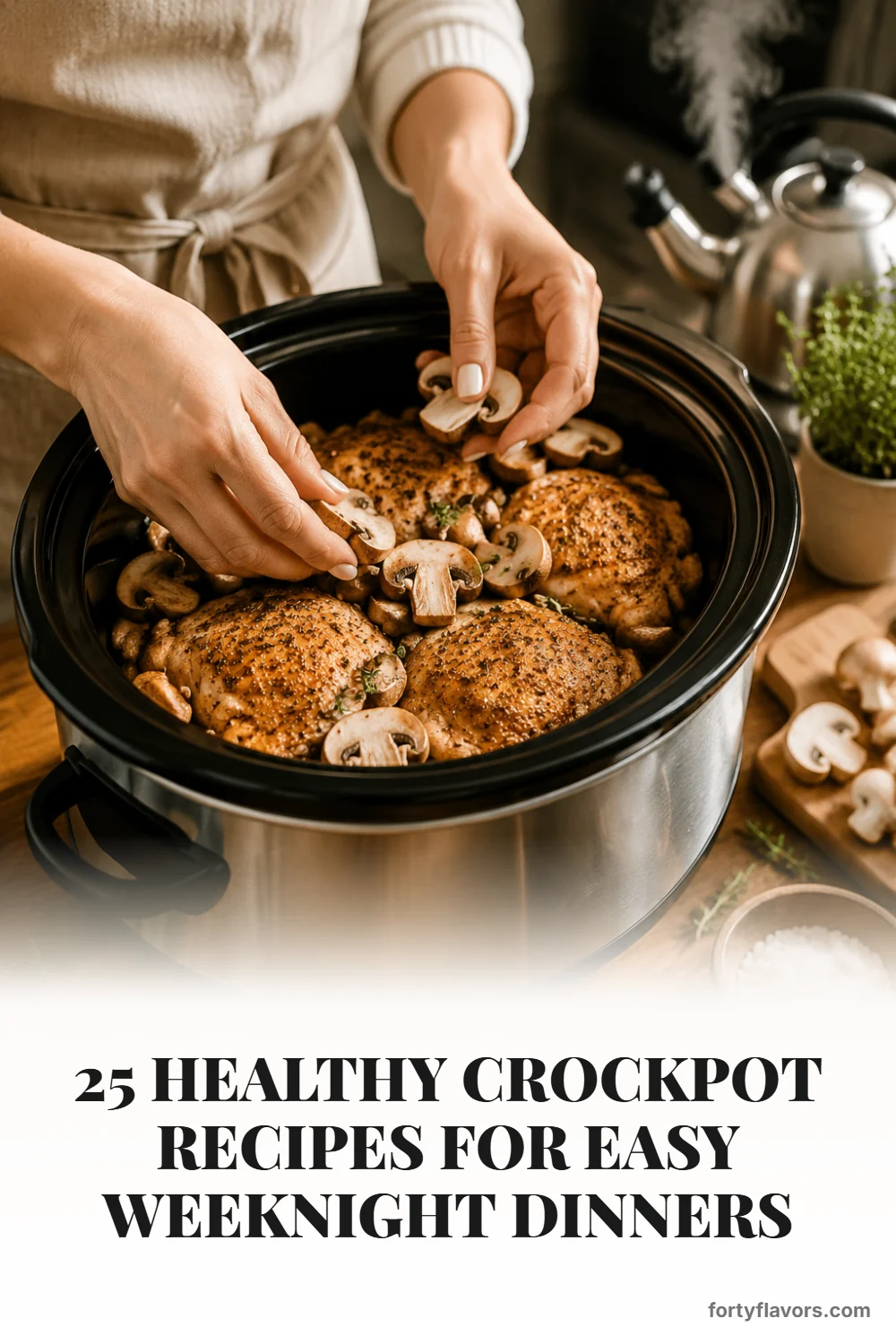 25 Healthy Crockpot Recipes for Easy Weeknight Dinners – Pinterest pin 3