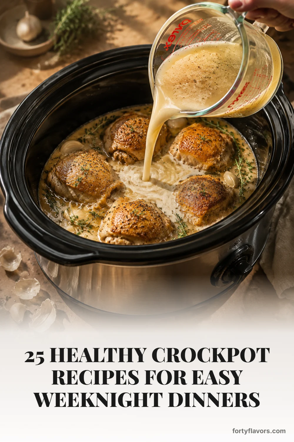 25 Healthy Crockpot Recipes for Easy Weeknight Dinners – Pinterest pin 4