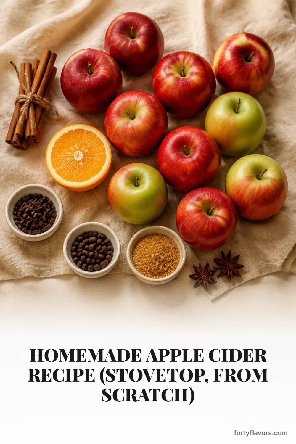 Homemade Apple Cider Recipe (Stovetop, From Scratch) – Pinterest pin 2