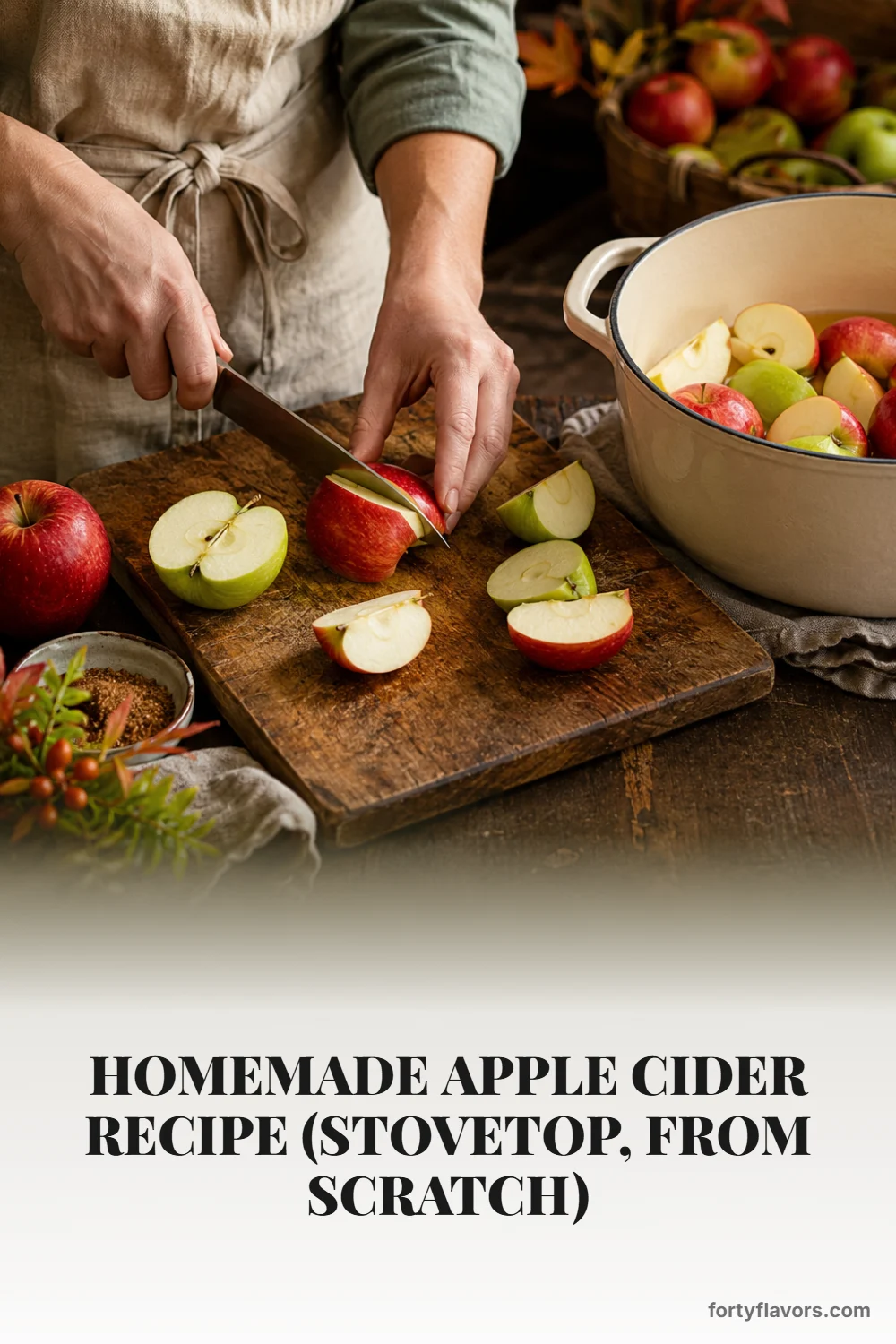 Homemade Apple Cider Recipe (Stovetop, From Scratch) – Pinterest pin 3