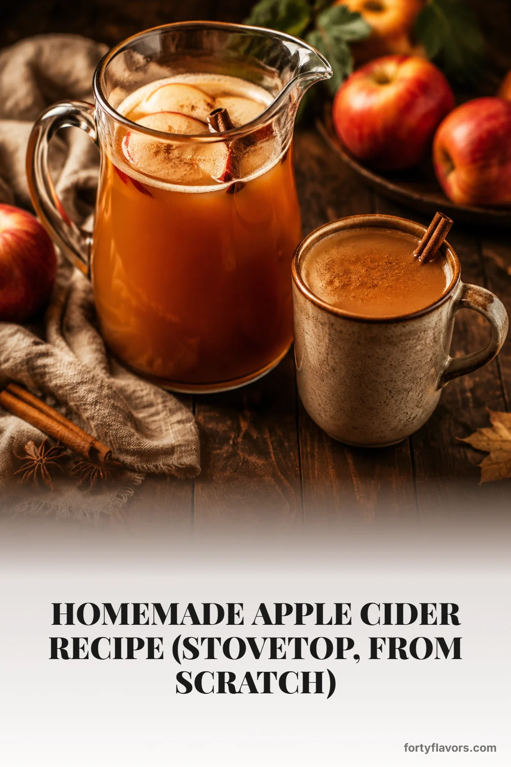 Homemade Apple Cider Recipe (Stovetop, From Scratch) – Pinterest pin 6