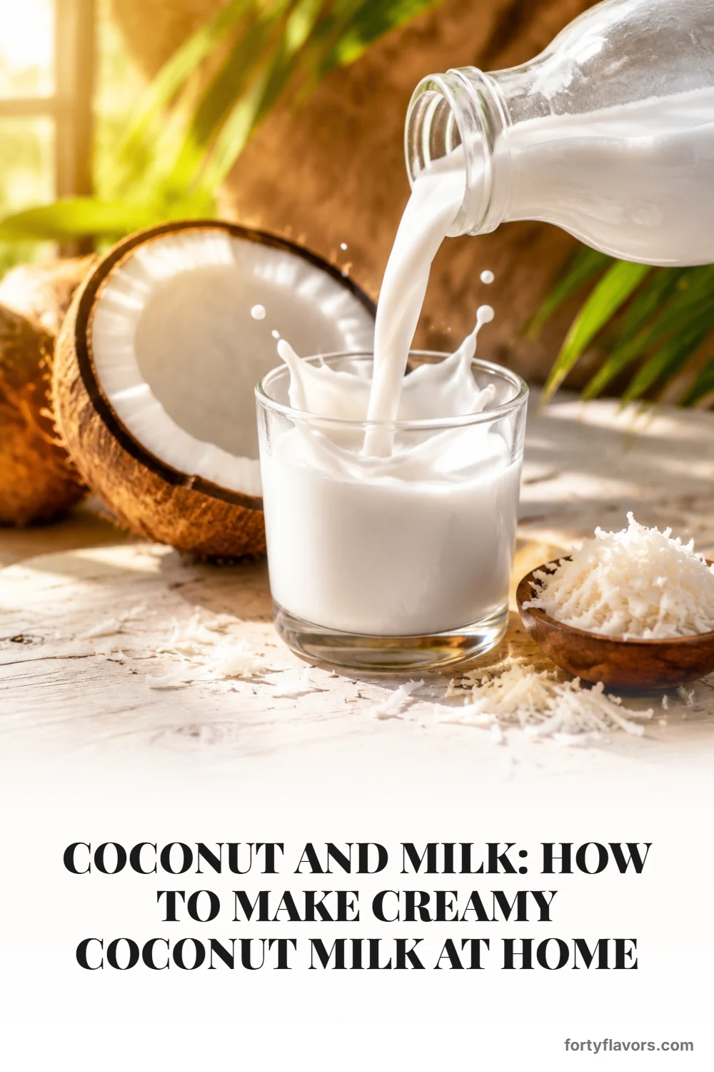 Coconut and Milk: How to Make Creamy Coconut Milk at Home – Pinterest pin 1