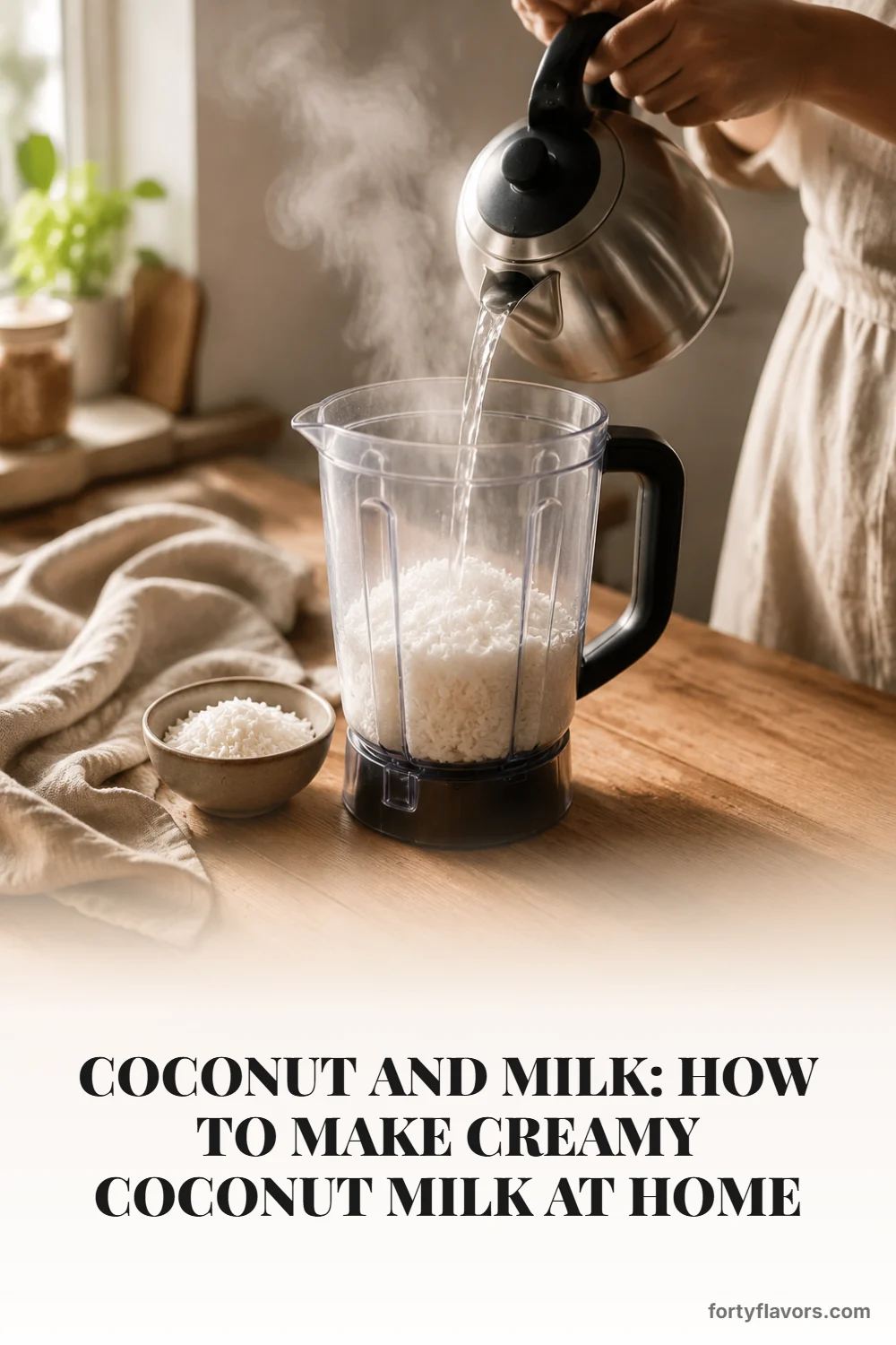 Coconut and Milk: How to Make Creamy Coconut Milk at Home – Pinterest pin 3