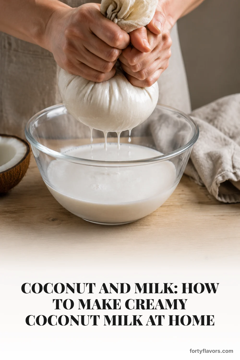 Coconut and Milk: How to Make Creamy Coconut Milk at Home – Pinterest pin 5