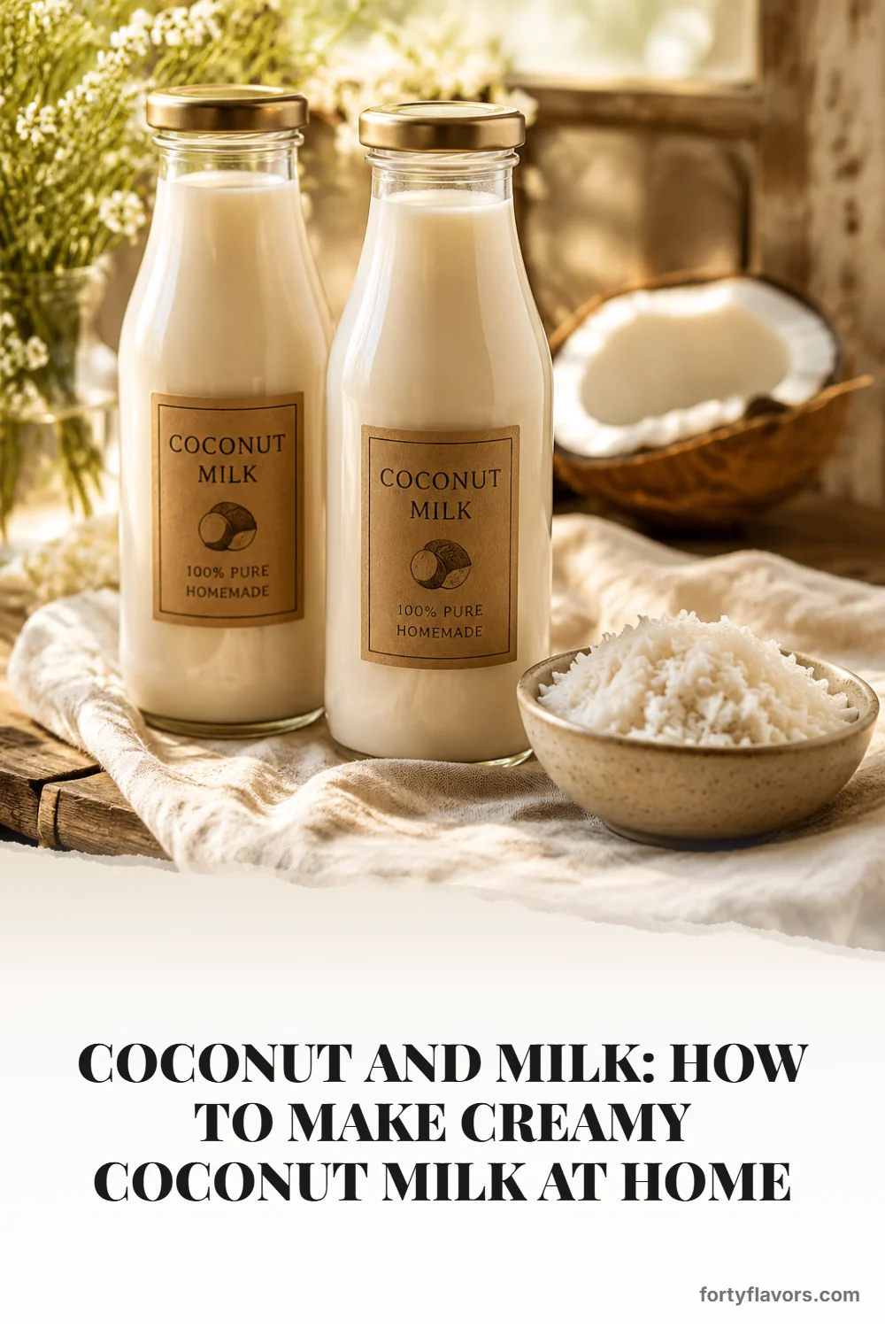Coconut and Milk: How to Make Creamy Coconut Milk at Home – Pinterest pin 6
