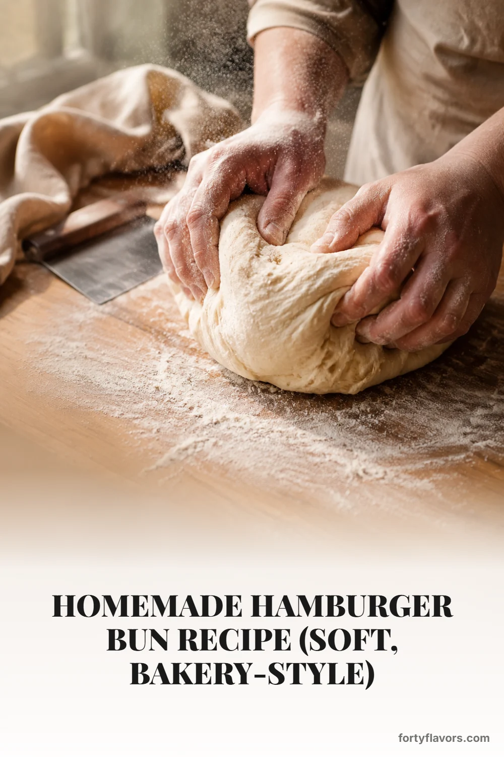 Homemade Hamburger Bun Recipe (Soft, Bakery-Style) – Pinterest pin 3