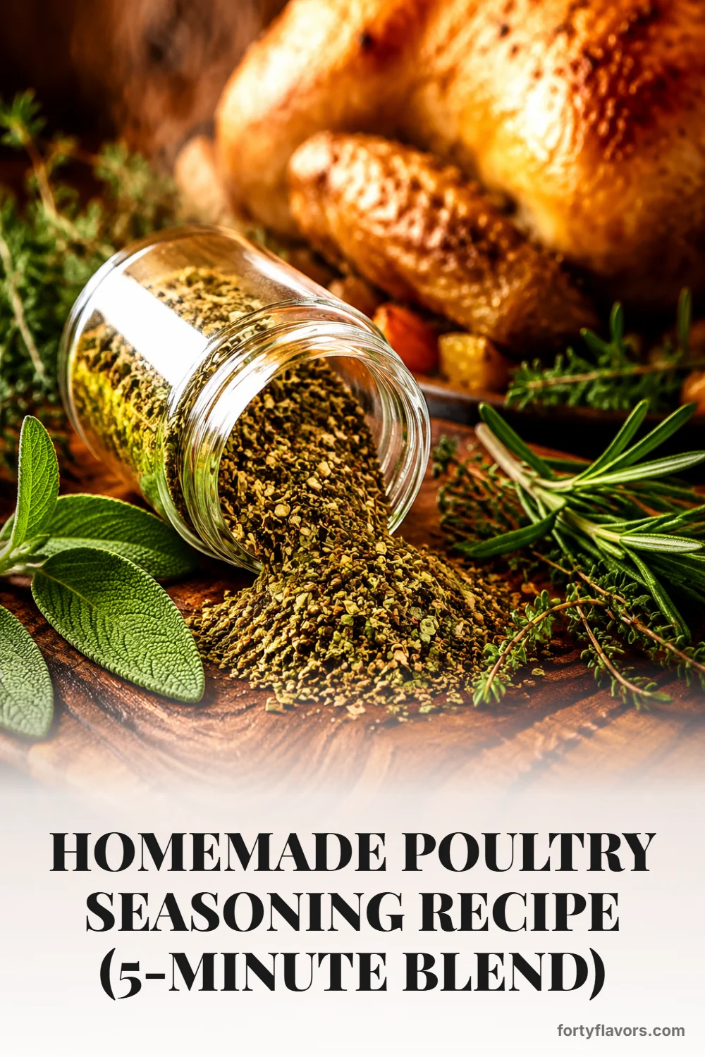 Homemade Poultry Seasoning Recipe (5-Minute Blend) – Pinterest pin 1