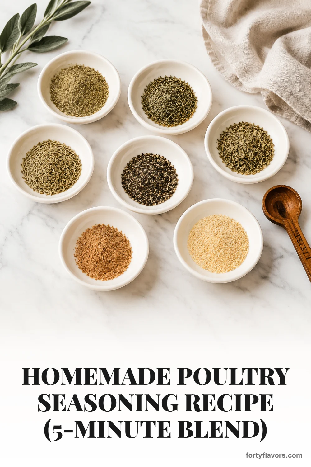 Homemade Poultry Seasoning Recipe (5-Minute Blend) – Pinterest pin 2