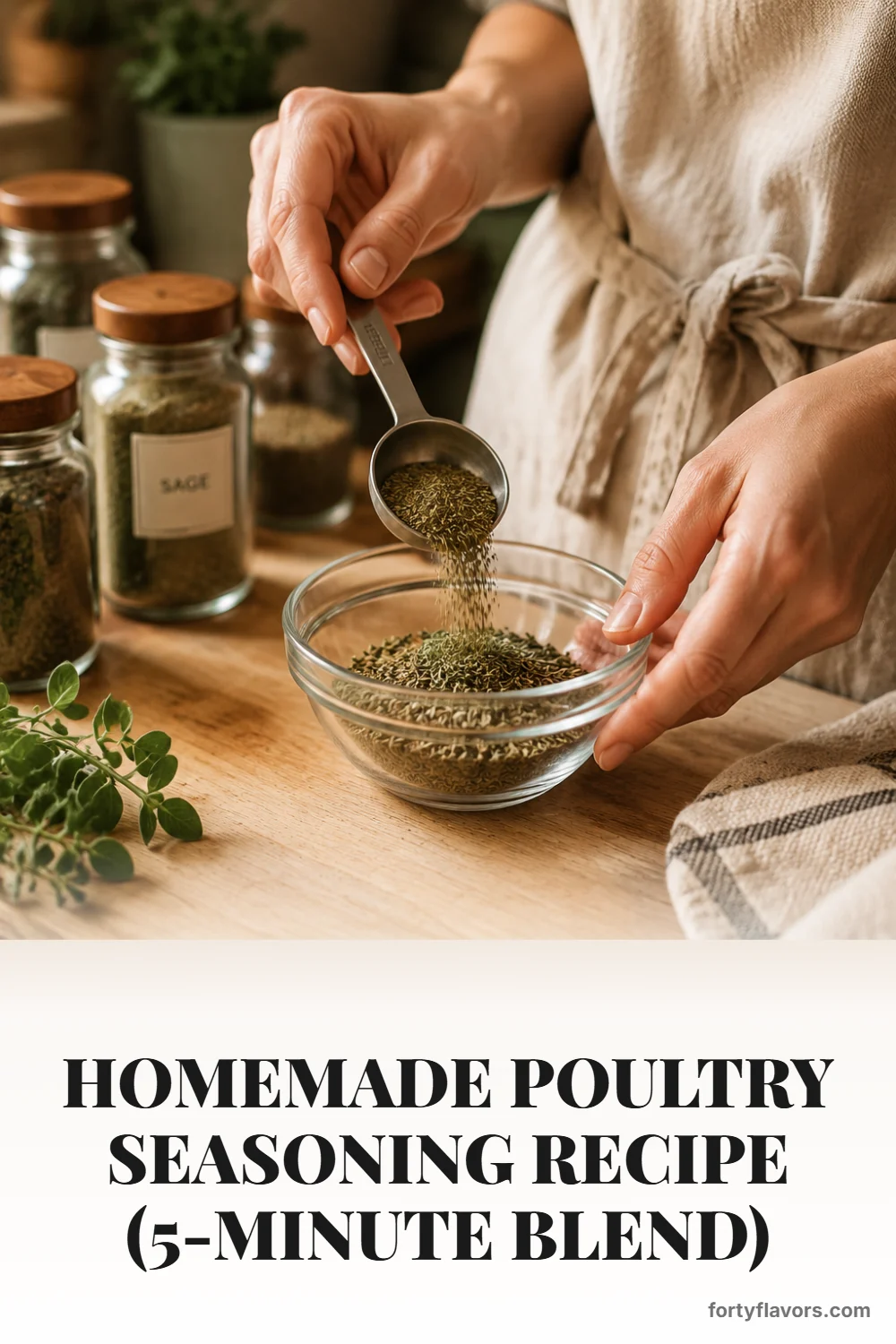 Homemade Poultry Seasoning Recipe (5-Minute Blend) – Pinterest pin 3
