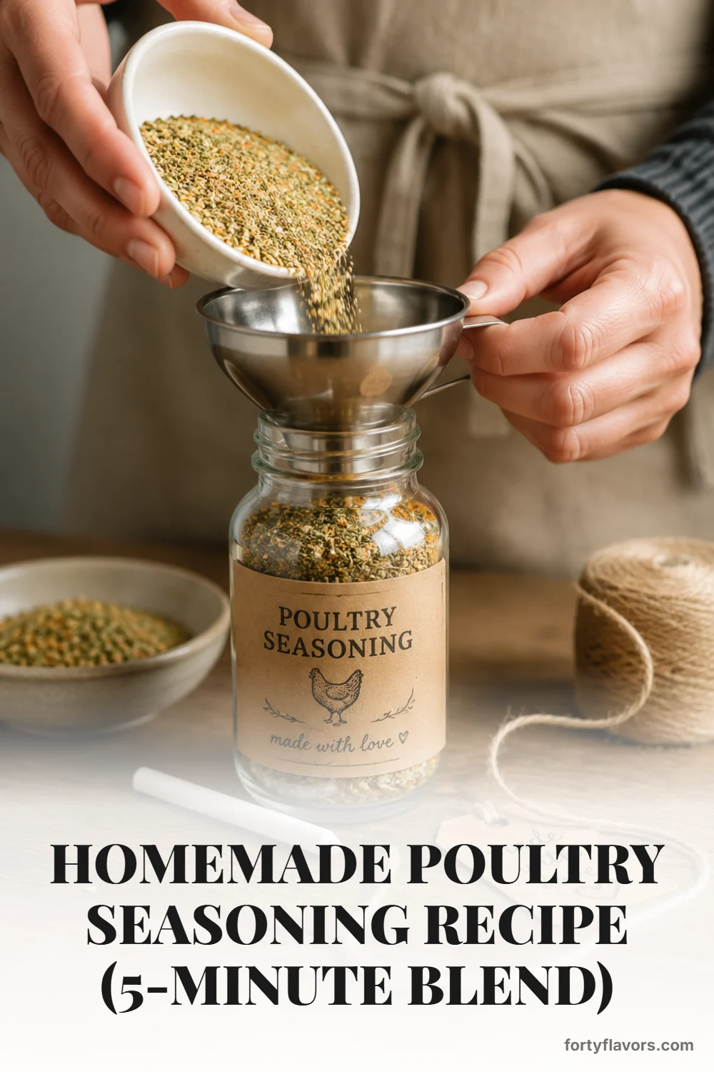 Homemade Poultry Seasoning Recipe (5-Minute Blend) – Pinterest pin 5